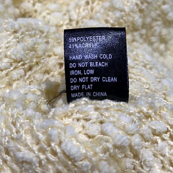 POL Yellow Boucle Pullover Crewneck Sweater Sz M - Picture 10 of 10